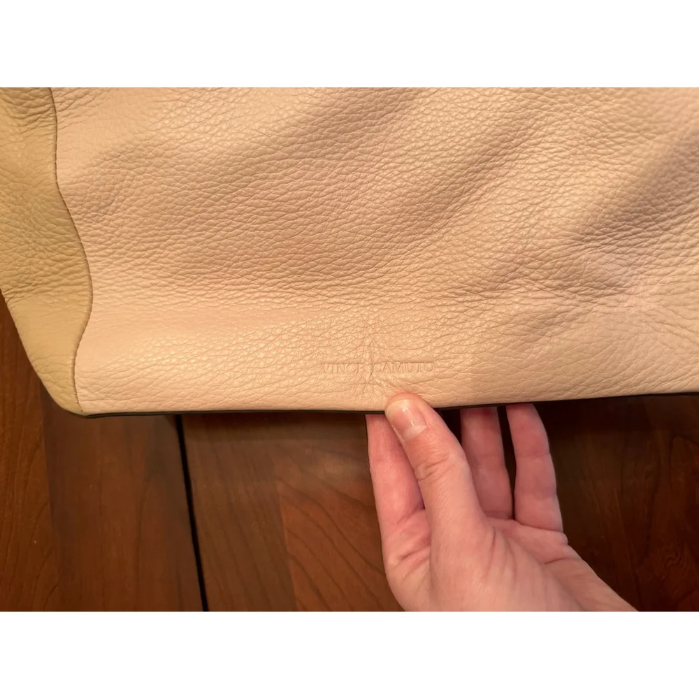 Vince Camuto Leather pink, tan and peach toned purse with removable strap